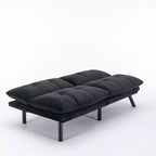 MAYEERTY Convertible Folding Modern Sofa Bed Comfortable for Living Room Bedroom Small Space Black