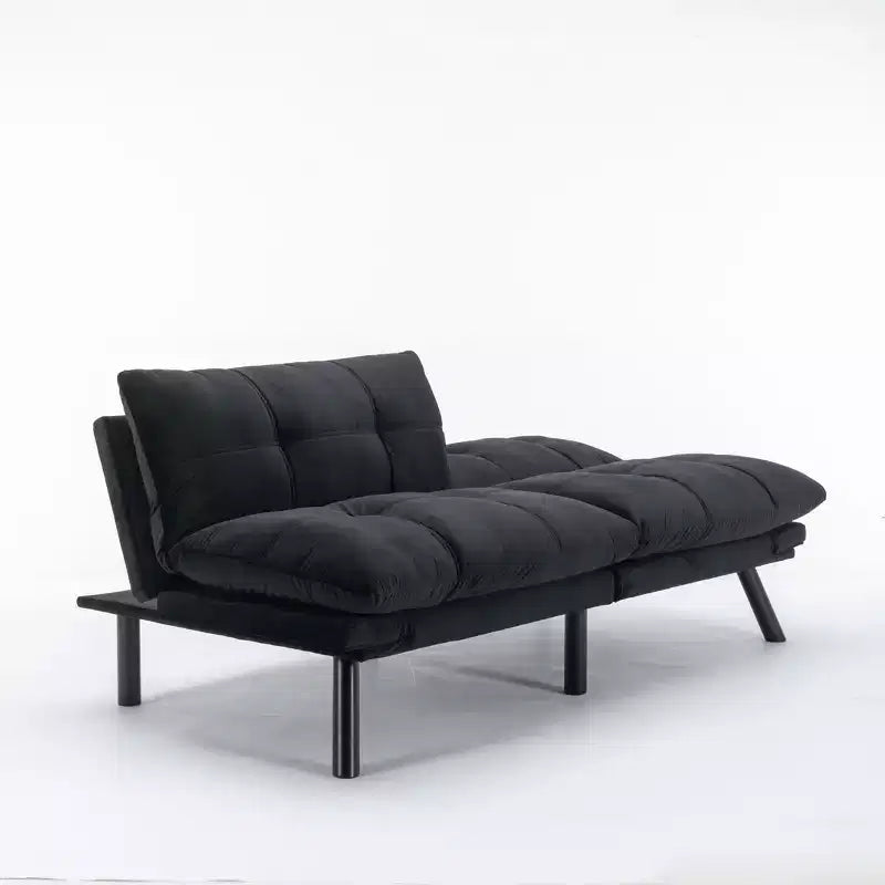 MAYEERTY Convertible Folding Modern Sofa Bed Comfortable for Living Room Bedroom Small Space Black