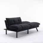 MAYEERTY Convertible Folding Modern Sofa Bed Comfortable for Living Room Bedroom Small Space Black