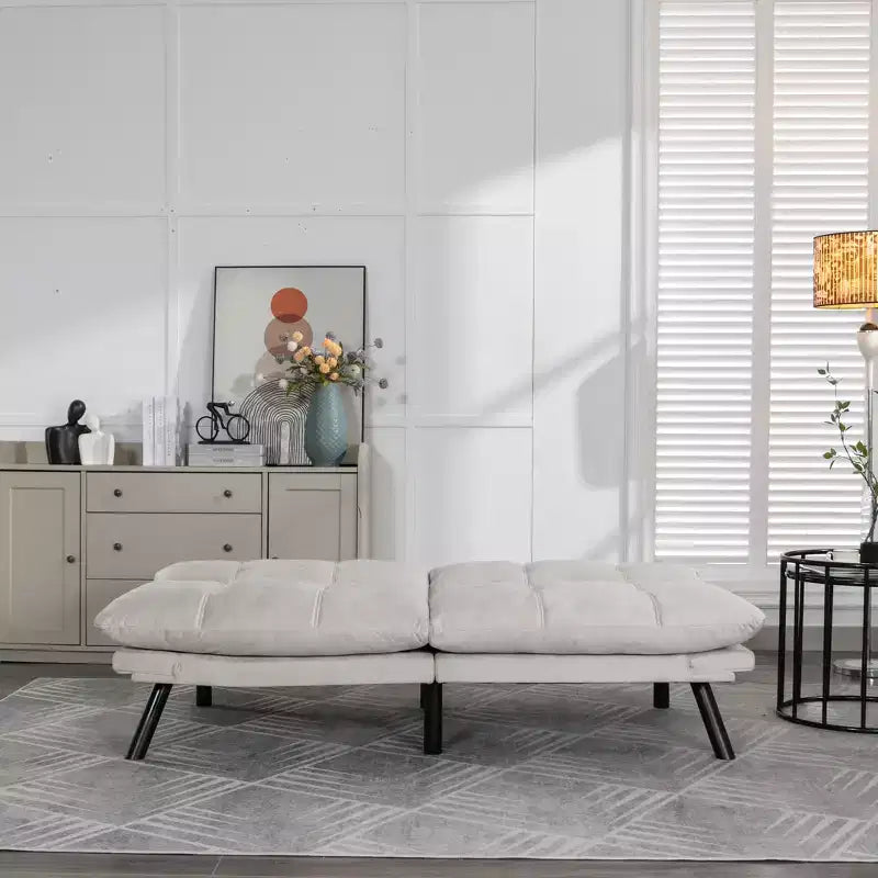 MAYEERTY Canapé-lit pliant convertible moderne confortable pour salon, chambre, petit espace, beige