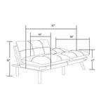 MAYEERTY Canapé-lit pliant convertible moderne confortable pour salon, chambre, petit espace, beige