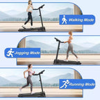 FYC Foldable Electric Treadmill for Home, 2.5HP Quiet 7.5 MPH with Heart Rate Sensor and LCD Display