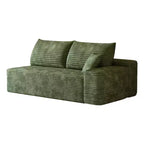 MAYEERTY 3-Seater Left Sofa Green - 3-Seater Left Layout, Corduroy, No Assembly, for Living Room/Bedroom