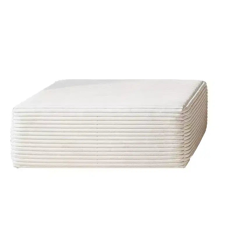 Canapé MAYEERTY Blanc - Velours côtelé, Assise compacte, Aucun assemblage requis, pour Salon/Chambre à coucher