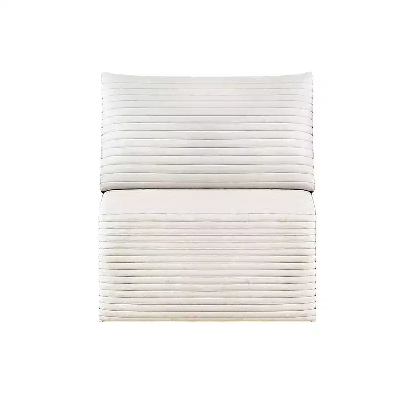 MAYEERTY Sofa White - Corduroy, Compact Seat, No Assembly, for Living Room/Bedroom
