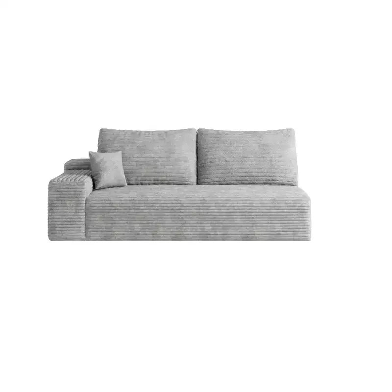 MAYEERTY 3-Seater Left Sofa Gray - 3-Seater Left Layout, Corduroy, No Assembly, for Living