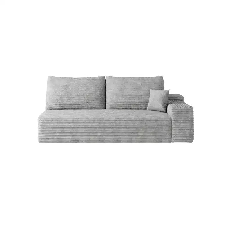 MAYEERTY 3-Seater Left Sofa Gray - 3-Seater Left Layout, Corduroy, No Assembly, for Living