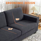 84 Modern Loveseat Sofa for Living Room, 2 Soft Cushions & Sturdy Wood Frame, Comfy Corduroy Sofa, Cloud Couch, for Living Room, Bedroom