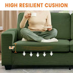 84 Modern Loveseat Sofa for Living Room, 2 Soft Cushions & Sturdy Wood Frame, Comfy Corduroy Sofa, Cloud Couch, for Living Room, Bedroom