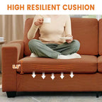 84 Modern Loveseat Sofa for Living Room, 2 Soft Cushions & Sturdy Wood Frame, Comfy Corduroy Sofa, Cloud Couch, for Living Room, Bedroom