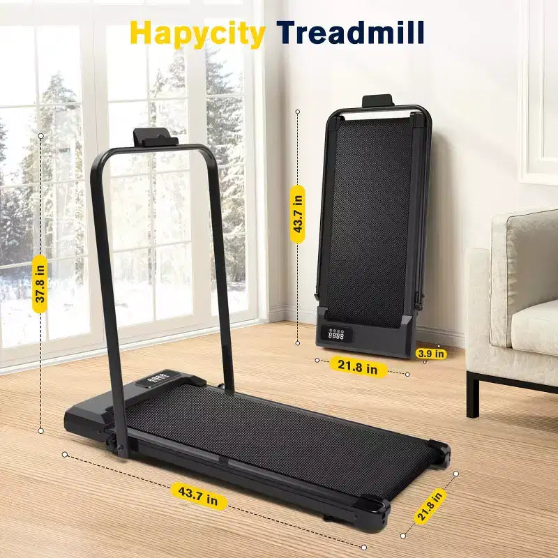 Tapis de course pliable Redliro 2 en 1 avec inclinaison, tapis de course de bureau avec écran LED et application pour la maison et le bureau