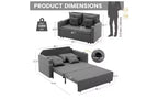 56 Convertible Sleeper Sofa Bed, 3-in-1 Pull Out Sofa Bed, Modern Couch, Capacity up to 1000lb, for Living Room, Bedroom
