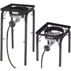 ROVSUN 200,000 BTU High Pressure Single Propane Burner, Portable Gas Stove Cooker with 2 Heights & Regulator for Outdoor Camp Cooking Frying Boiling
