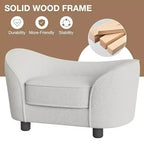 GustoWave Pet Sofa Bed, Chenille Sofa with Washable Cushions, Suitable for Cats and Dogs, Gray
