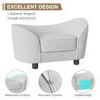 GustoWave Pet Sofa Bed, Chenille Sofa with Washable Cushions, Suitable for Cats and Dogs, Gray