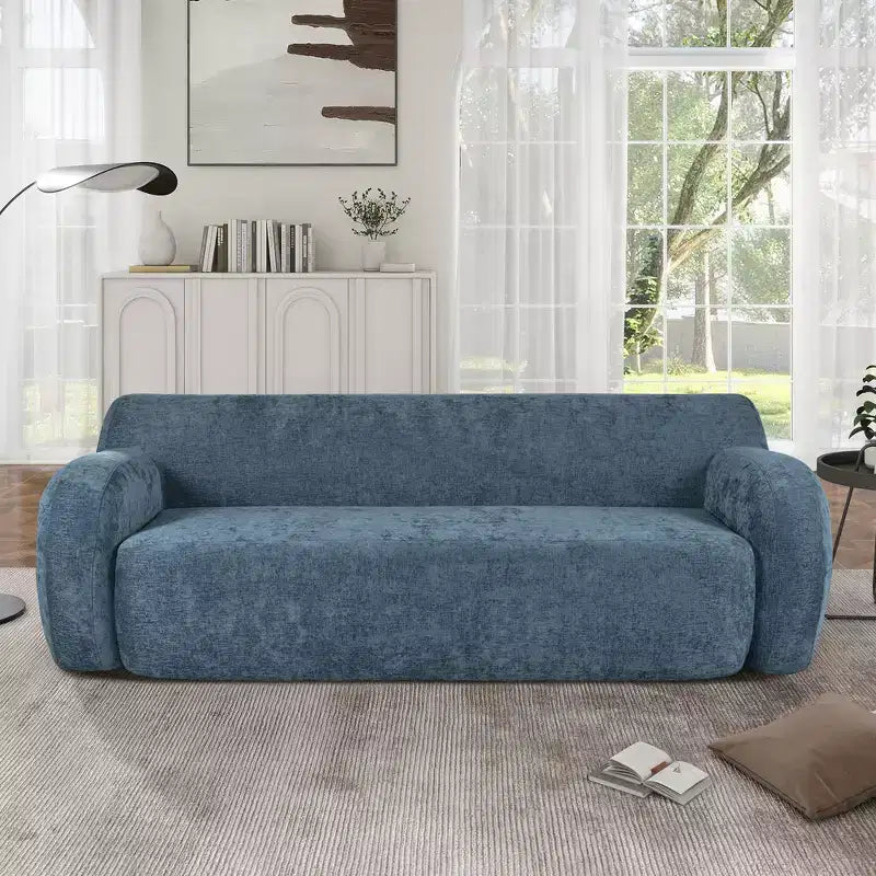 Clihome 81.5 Streamlined Minimalist Compression Sofa,Extra Large 3-Seater Casual Sofa
