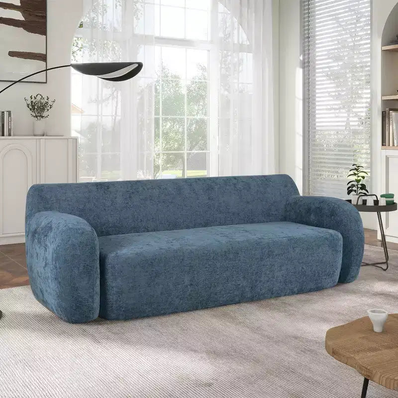 Clihome 81.5 Streamlined Minimalist Compression Sofa,Extra Large 3-Seater Casual Sofa