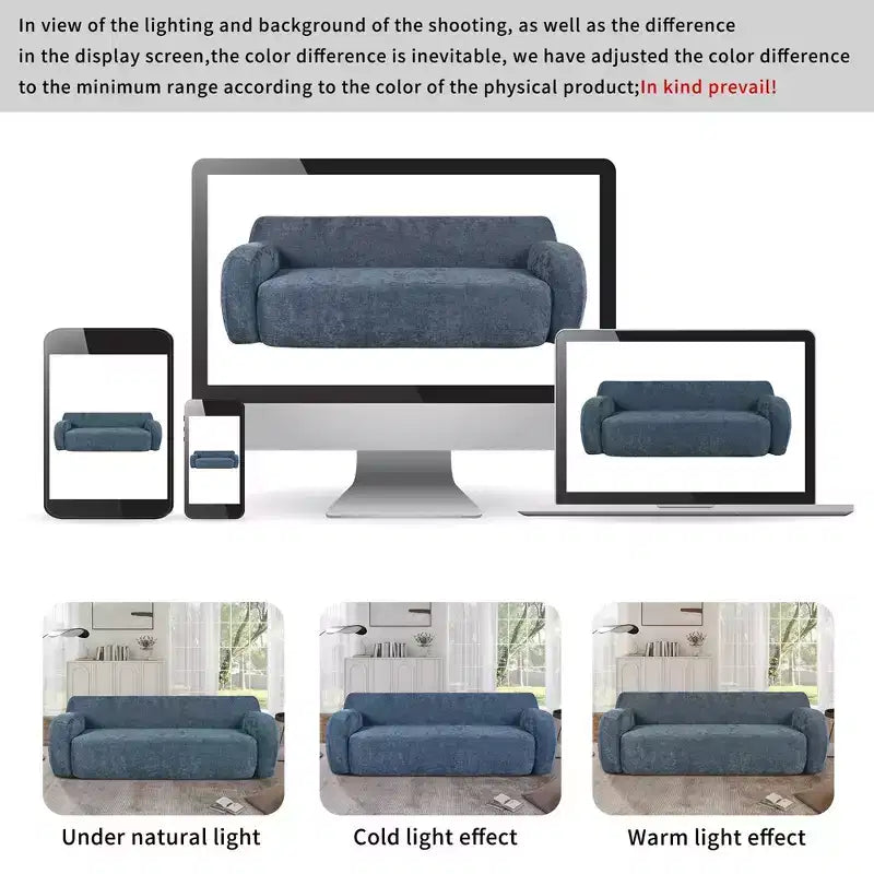 Clihome 81.5 Streamlined Minimalist Compression Sofa,Extra Large 3-Seater Casual Sofa