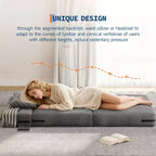 73 Convertible Folding Sofa Bed, Portable Lazy Floor Sofa Lounger, Convertible Futon Couch with Pillow, Modern Linen Fabric, for Living Room(Single)