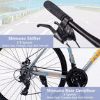 Whisen 28 Adult Hybrid Bike, Road Bike with 24-Speed Gear, Disc Brakes