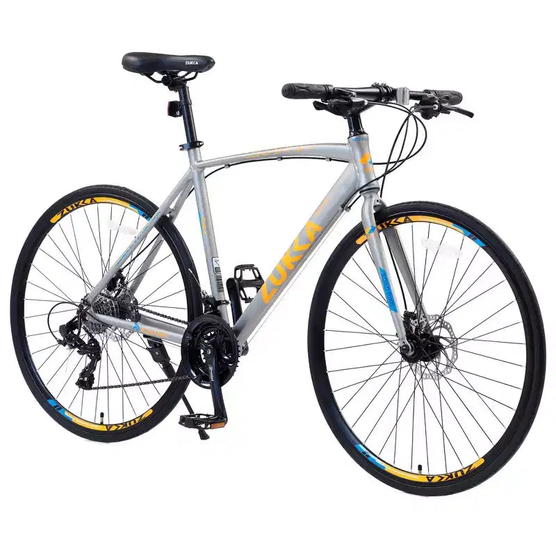Whisen 28 Adult Hybrid Bike, Road Bike with 24-Speed Gear, Disc Brakes