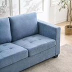 89 Inch Chenille Fabric Upholstered Sofa, Comfy Couch Sofa, Deep Seat Couches, Side Storage Pockets, for Living Room, Bedroom