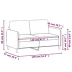 2-Seater Sofa Dark Gray 47.2 Velvet