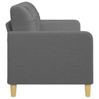 3-Seater Sofa Dark Grey Fabric (100% polyester), metal, textilene