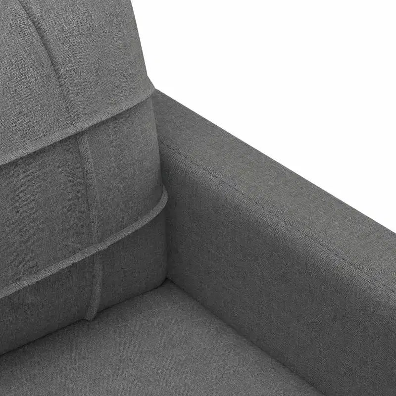 3-Seater Sofa Dark Grey Fabric (100% polyester), metal, textilene