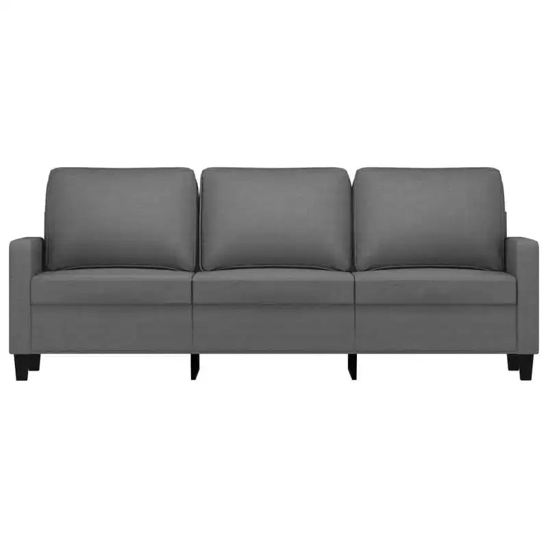 Canapé 3 places gris foncé 100% polyester, métal, textilène, mousse