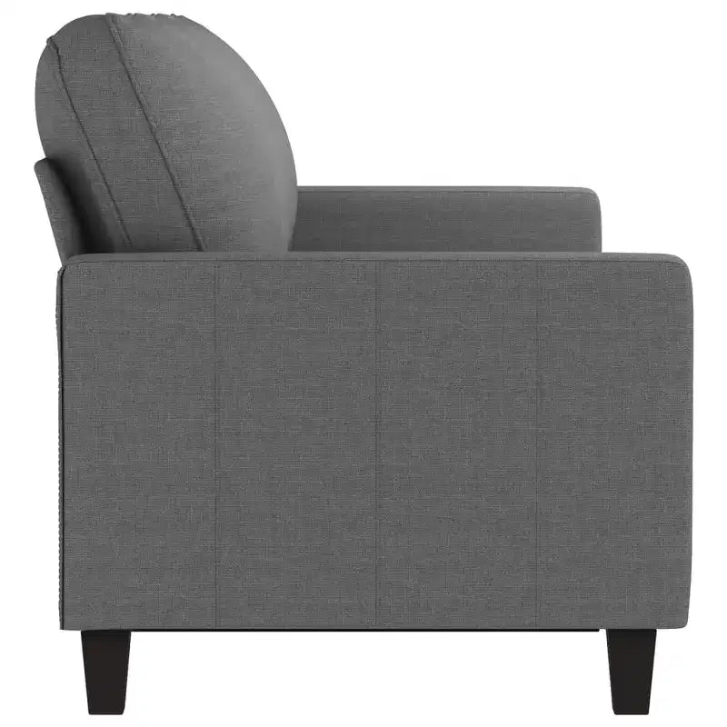 Canapé 3 places gris foncé 100% polyester, métal, textilène, mousse