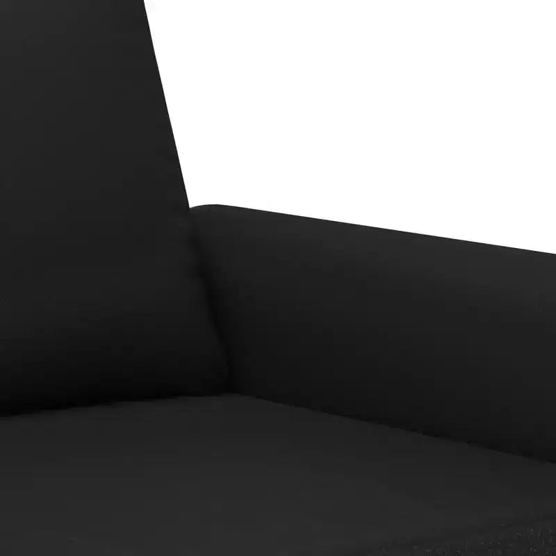 2-Piece Black Faux-Leather Sofa Set  Modern Clean-Line Cushioned Loveseat & Couch, Stain-Resistant, Metal+Plywood Frame