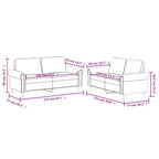 2-Piece Black Faux-Leather Sofa Set  Modern Clean-Line Cushioned Loveseat & Couch, Stain-Resistant, Metal+Plywood Frame