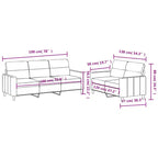 Ensemble de canapés Tissu gris foncé (100 % polyester), métal, textilène, contreplaqué
