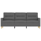 3-seater Sofa Dark Gray Polyester, Metal, Textilene, Foam 3-Seater