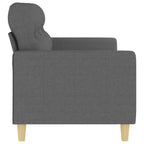 3-seater Sofa Dark Gray Polyester, Metal, Textilene, Foam 3-Seater
