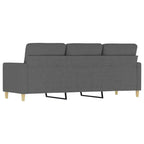 3-seater Sofa Dark Gray Polyester, Metal, Textilene, Foam 3-Seater