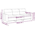 3-seater Sofa Dark Gray Polyester, Metal, Textilene, Foam 3-Seater
