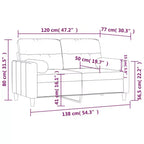 2-Seater Sofa Dark Grey Fabric (100% polyester), metal, textilene