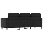 Canapé 3 places moderne 78 po en similicuir Rembourrage noir antitache, design minimaliste et épuré, cadre robuste pour salon ou salle de séjour