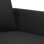 Canapé 3 places moderne 78 po en similicuir Rembourrage noir antitache, design minimaliste et épuré, cadre robuste pour salon ou salle de séjour
