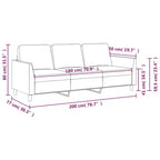 Canapé 3 places moderne 78 po en similicuir Rembourrage noir antitache, design minimaliste et épuré, cadre robuste pour salon ou salle de séjour