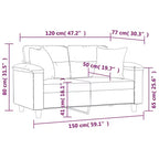 2-seater Sofa Black Faux leather, metal, textilene 2-Seater