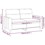 2-seater Sofa Dark Grey Polyester, Metal, Textilene 2-Seater