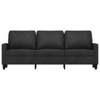 3-seater Sofa Black Polyester, Metal, Textilene 3-seater