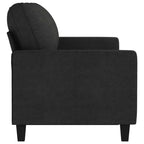 3-seater Sofa Black Polyester, Metal, Textilene 3-seater