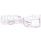 Sofa Set Black Velvet (100% polyester), metal, textilene, plywood