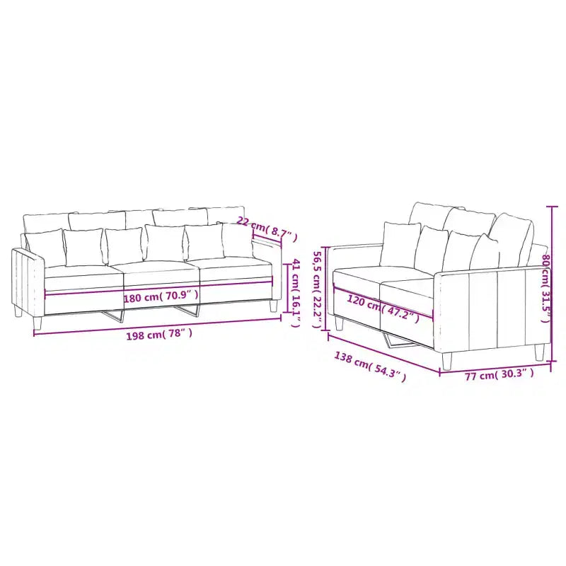 Sofa Set Black Velvet (100% polyester), metal, textilene, plywood