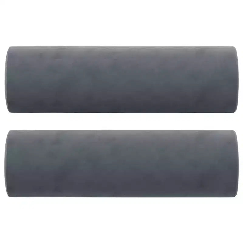Canapé 2 places Velours gris foncé (100 % polyester), métal, textilène