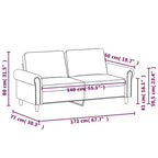 2-seater Sofa Black Faux leather, metal, foam 2-seater Tough